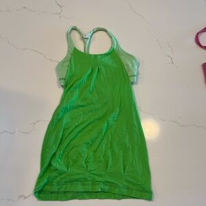 Lululemon practice freely Green Racerback Tank Top